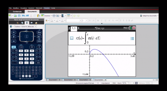 La calcolatrice grafica alla seconda prova – Grafico di funzioni integrali e calcolo di aree