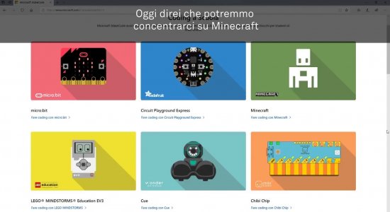 Coding con la piattaforma Microsoft MakeCode e Minecraft: Education Edition