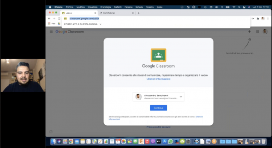 Alessandro Bencivenni: sondaggi durante le lezioni con Google Meet