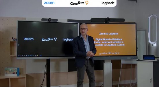Digital Board e Didattica Ibrida: soluzioni semplici e complete di Logitech e Zoom